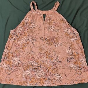 Floral Halter Neck Top - Pink